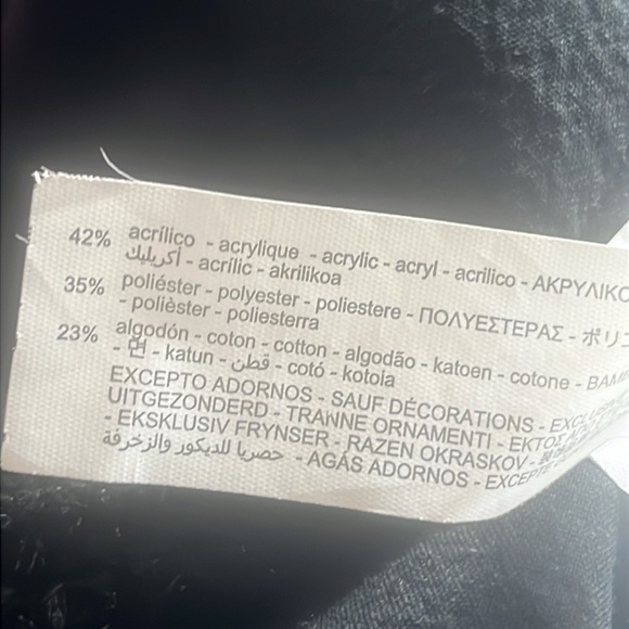 ZARA Black Tweed Gold Accent One-Shoulder Mini Dress Sz XXL - Picture 7 of 10